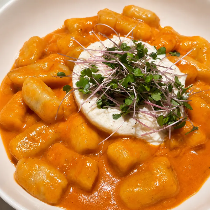 The Burrata with Gnocchi